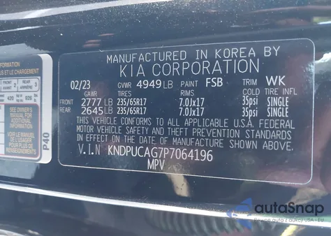 2023 Kia Sportage Hybrid Lx из США, поврежденный, VIN KNDPUCAG7P7064196